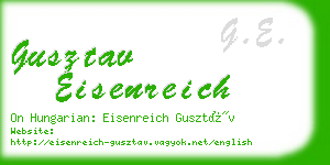 gusztav eisenreich business card